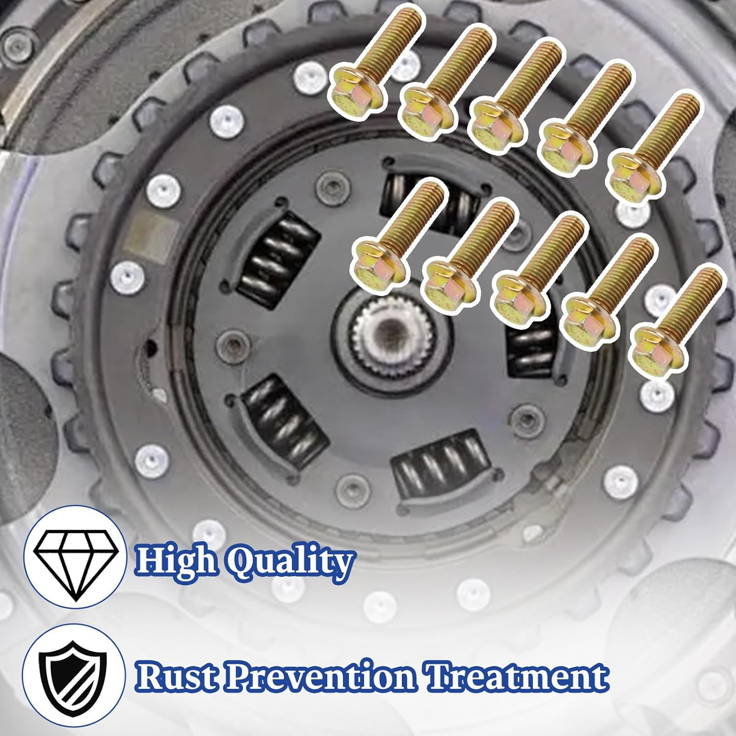 12 Pcs 551652 Bell Housing Bolts Set Kit Compatible with LS/LT Engine Transmiss
