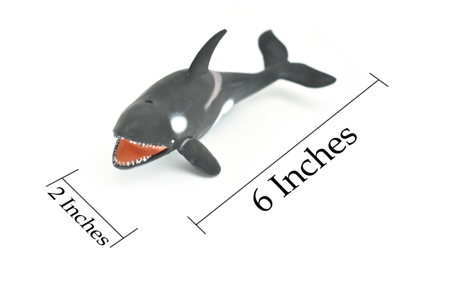 Orca, Killer Whale, Very Nice Rubber Replica 6″ – F472 B4