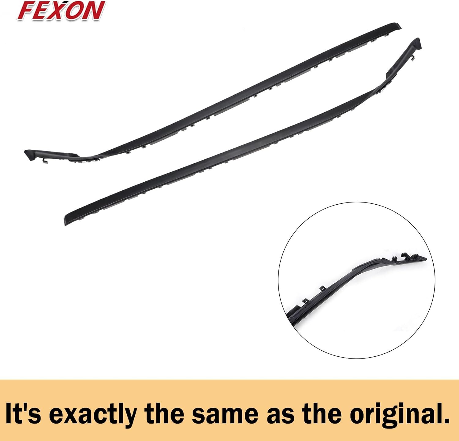 Driver and Passenger Side Windshield Moulding Kit Compatible with 2006-2013
