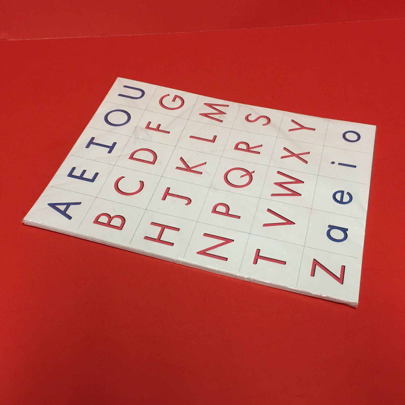 Pink Series Montessori – MOVEABLE LETTERS – 14 Laminated Sheets
