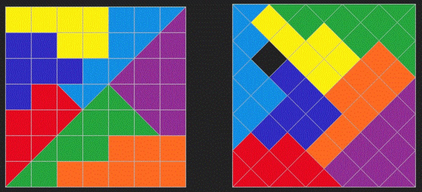 Disappearing Square Puzzle Version 3 – Vintage Modern Design, Fun Brain Teaser,