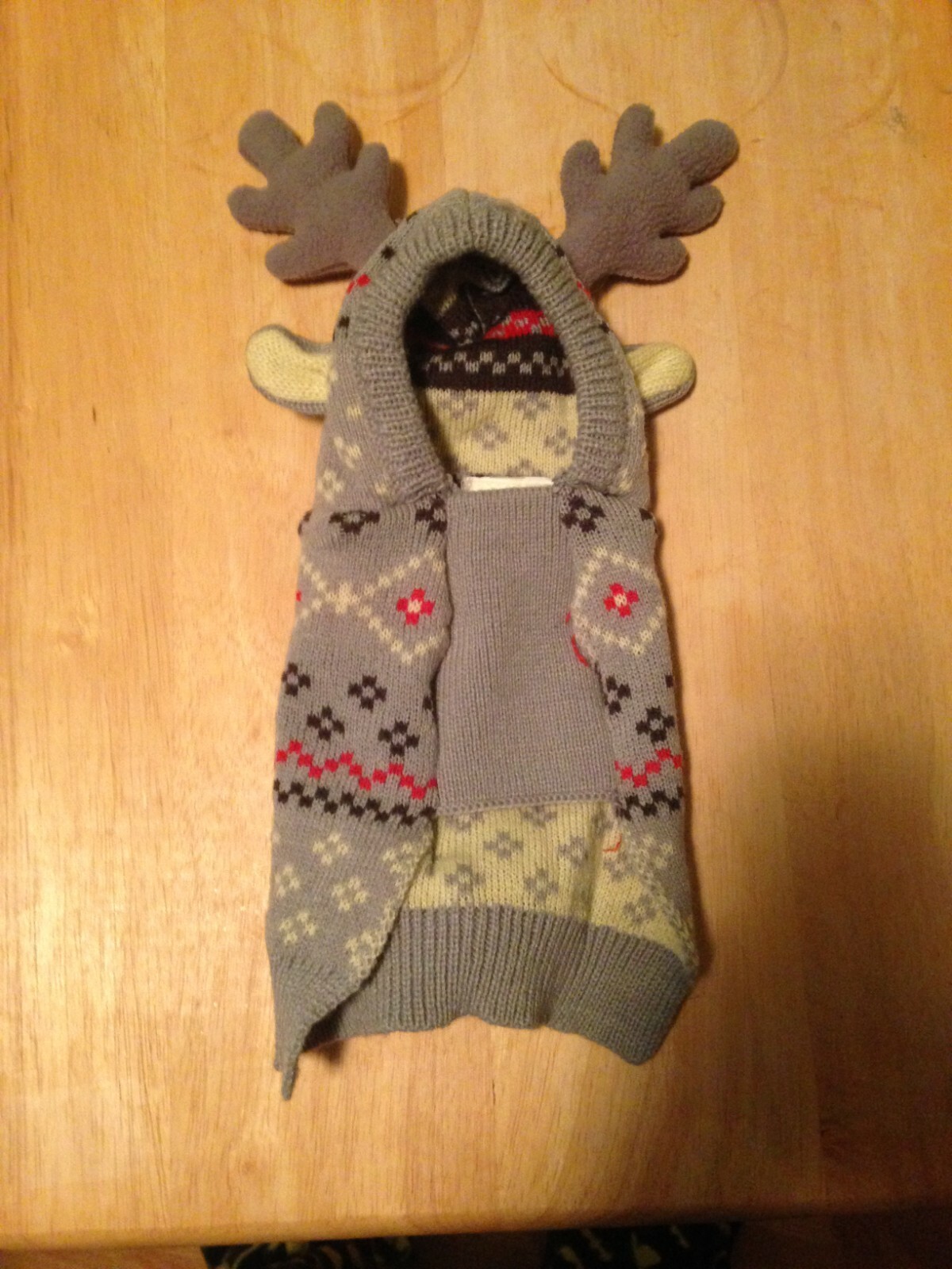 Martha Stewart pet Reindeer holiday sweater