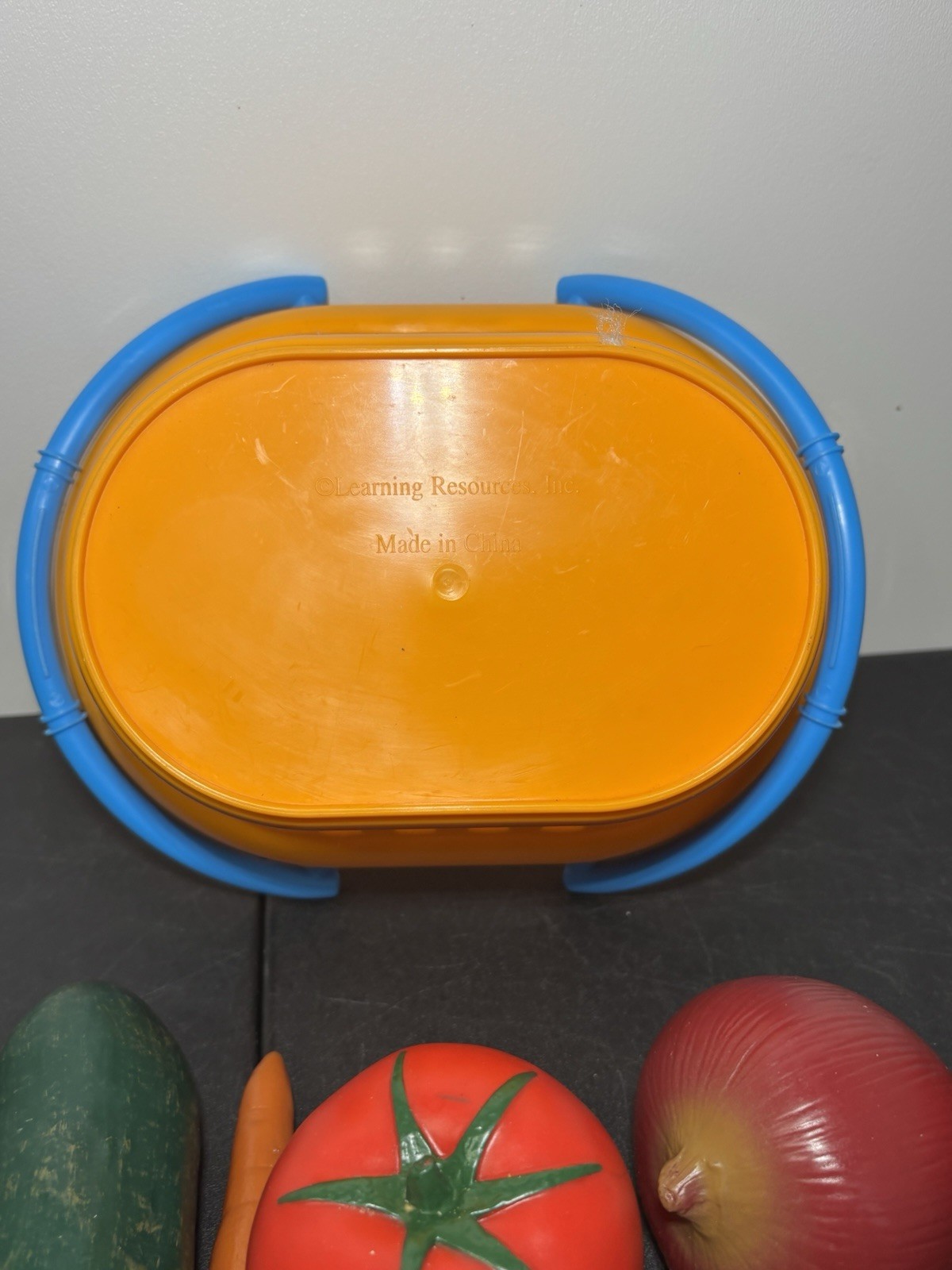 13 Piece Learning Resources Plastic Toy Food With Basket Educational