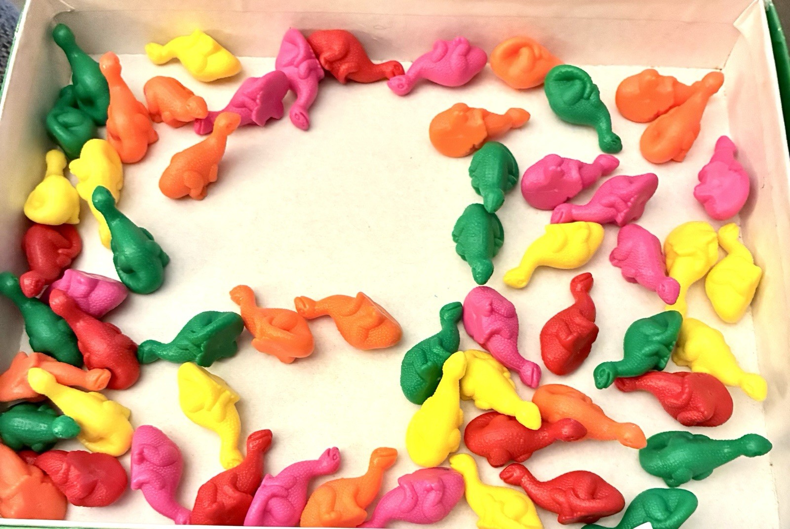 1989 Mini Dinosaur Math Counters Color Sorting and Counting (Only 59)