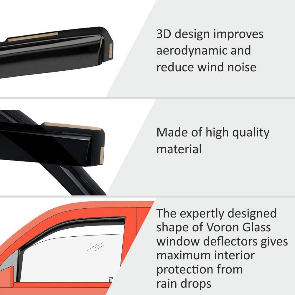 Extra Durable In-Channel Rain Guards for Jeep Grand Cherokee 2011-2021
