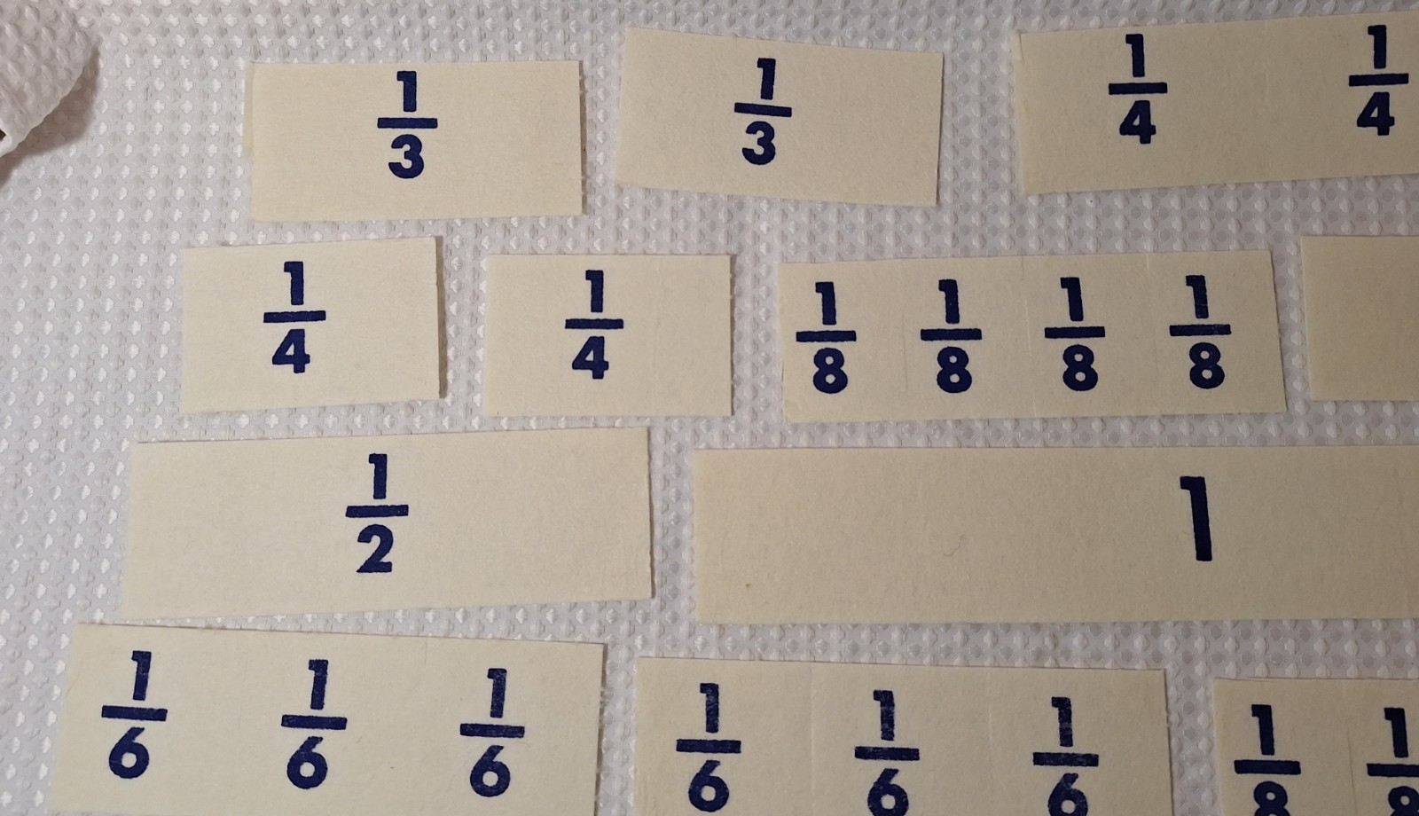 Vintage 1967 INSTRUCTO Flannel Board Visual Aids Fractional Number Line Felt 251