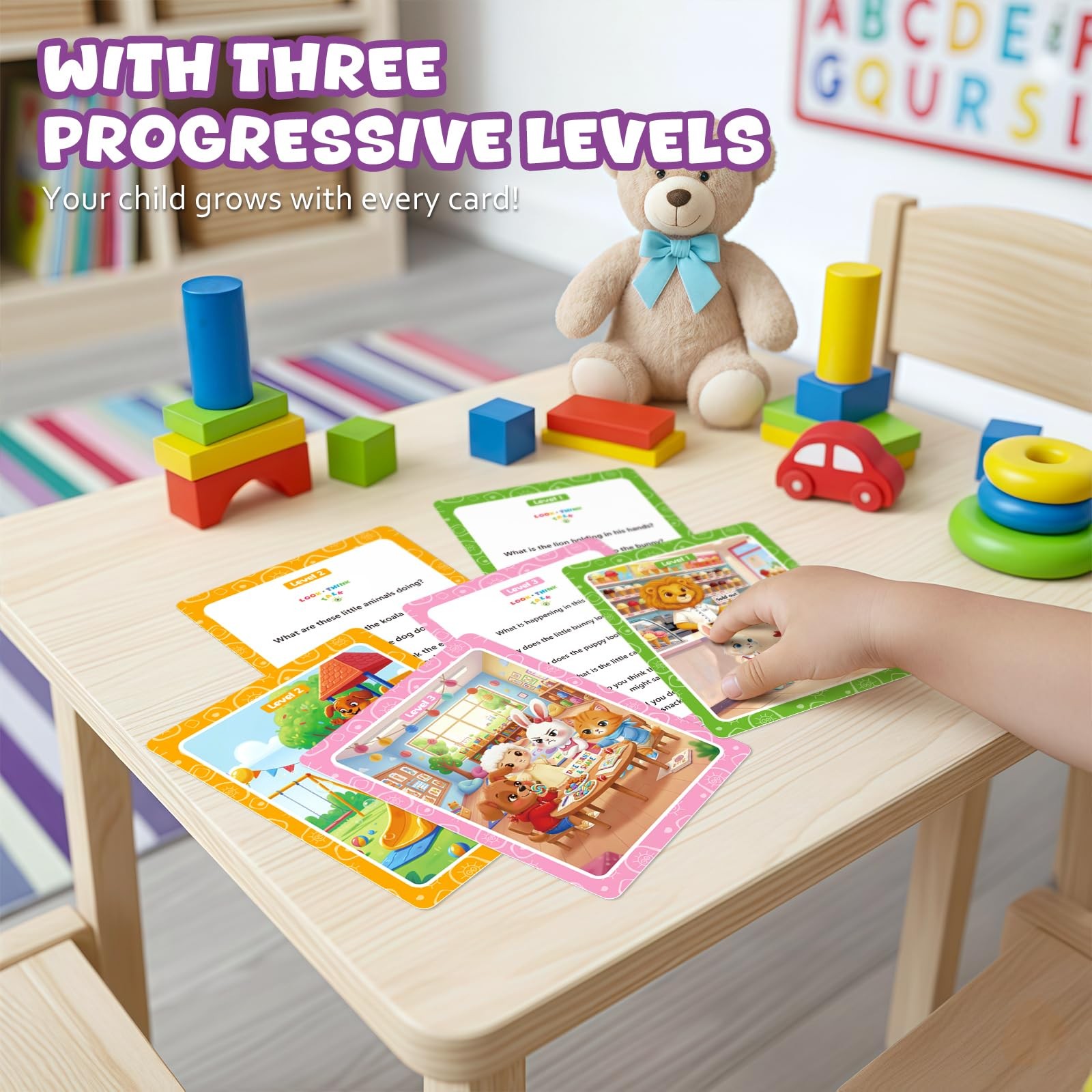Conversation Cards, Look, Think, Talk. Kids Games for Speech Therapy Material…