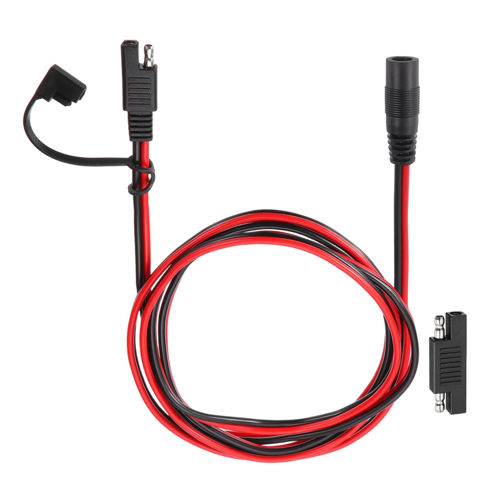 SAE to DC 5525 Female Adapter,5FT with Polarity Reverse Adapter Waterproof Cover