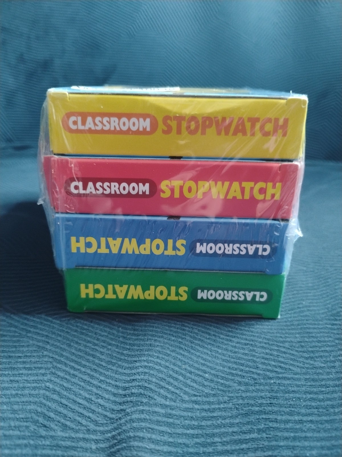 LAKESHORE CLASSROOM LEARNING STOPWATCH 4 PACK – YELLOW – RED – BLUE & GREEN