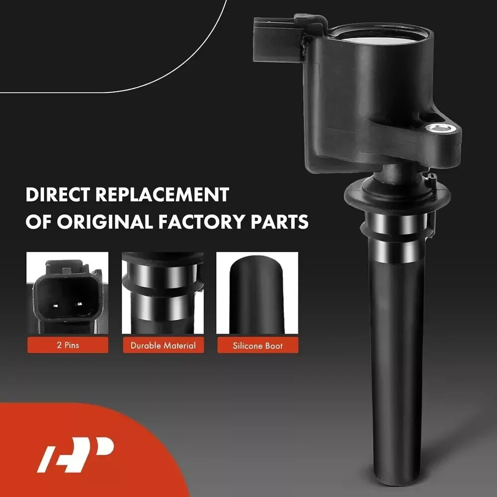 Set of 6 Ignition Coil Pack and Iridium Spark Plugs Compatible with Ford Escape