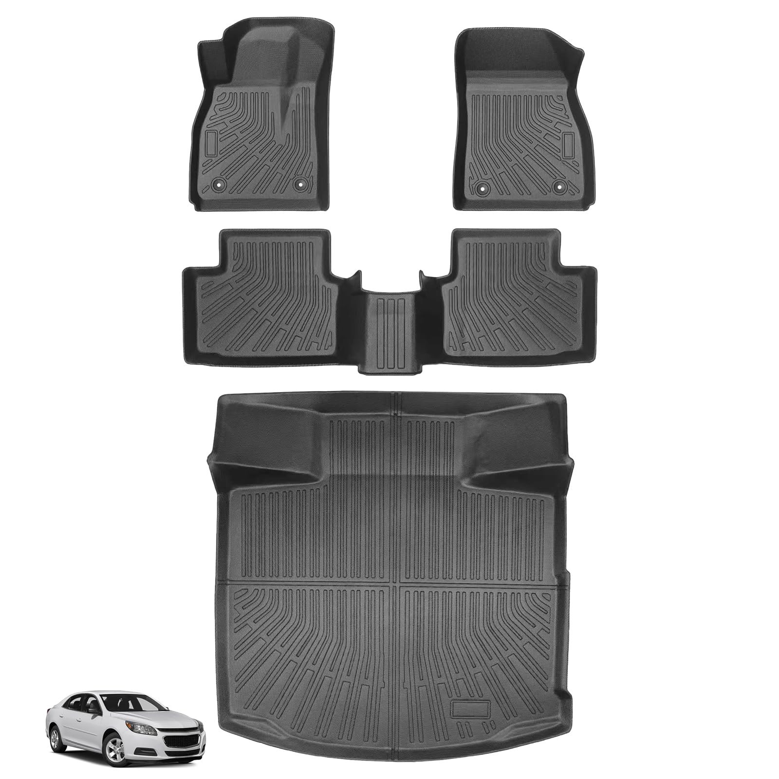 Floor Mats for Chevy Malibu 2013 2014 2015, Also for 2016 Chevrolet Malibu Li…