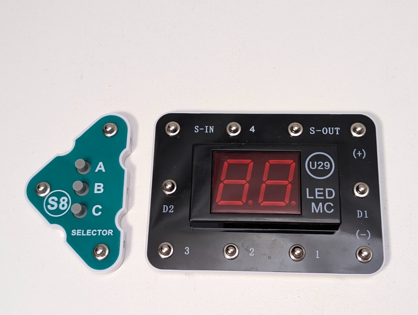 ELENCO Snap Circuits ARCADE Parts: U29 LED Display w/ S8 Selector Switch, 6SCU29