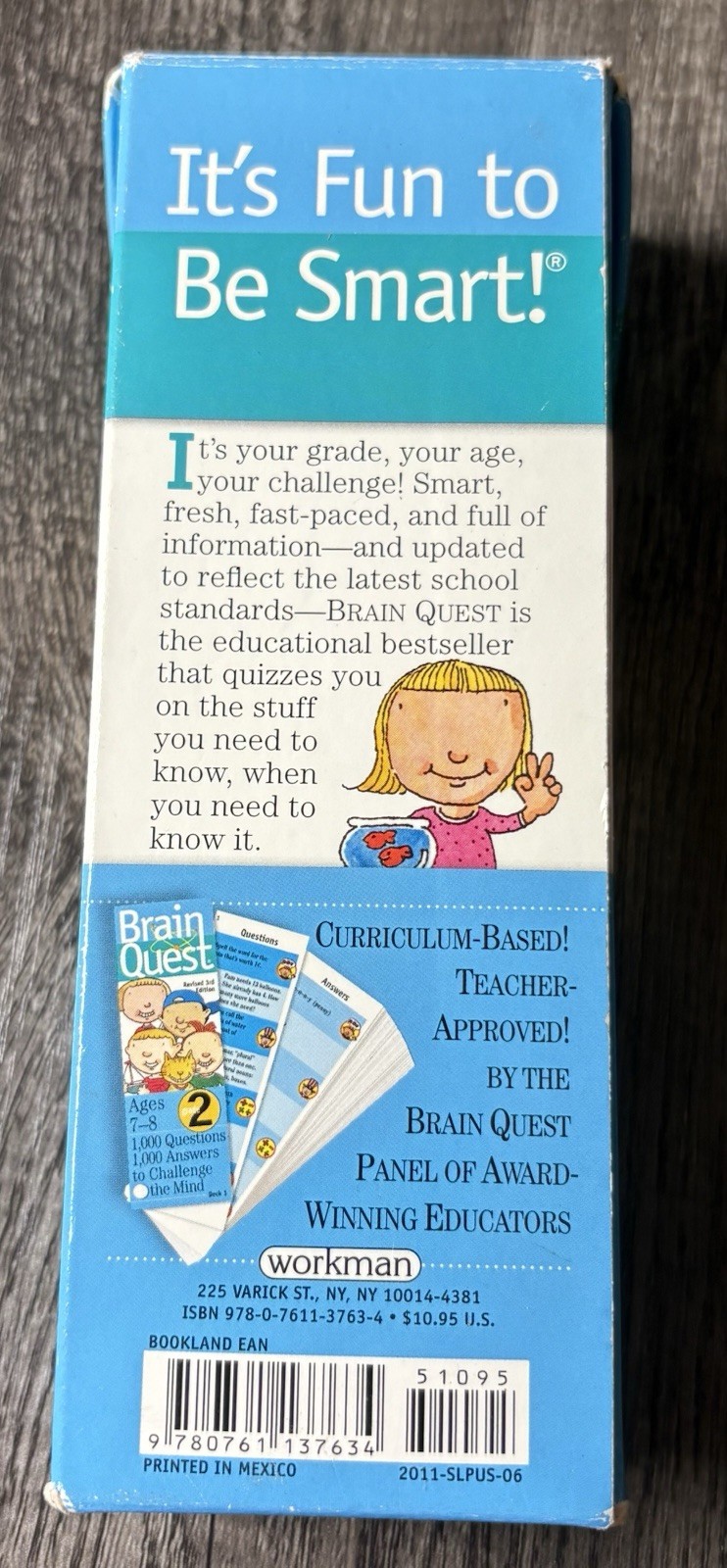 Brain Quest Revised 3rd Edition Grade 2 Cards, Ages 7-8, 1,000 Q&A Set