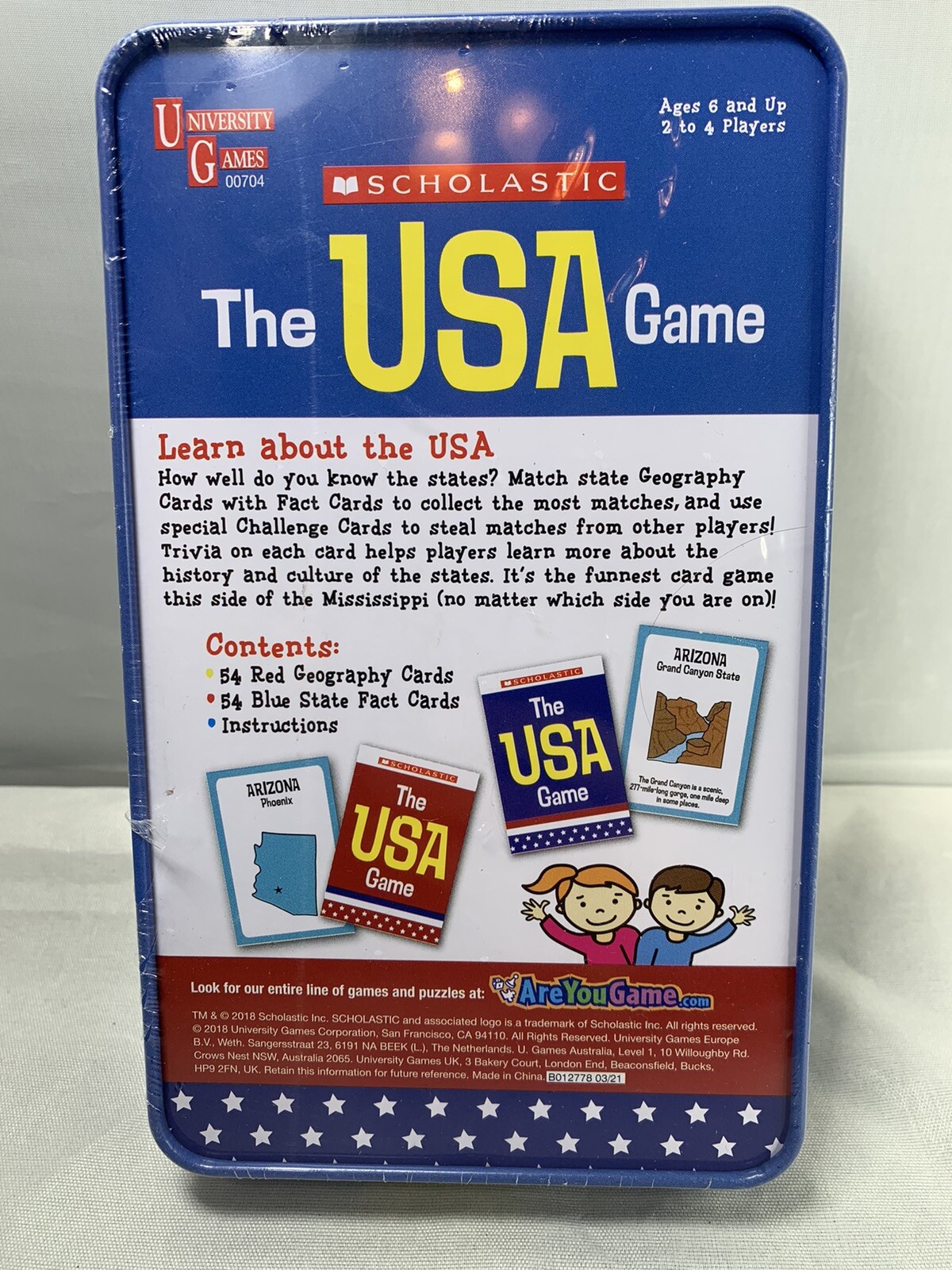 Scholastic The USA Game Children’s Game Educational Sealed Christmas Gift