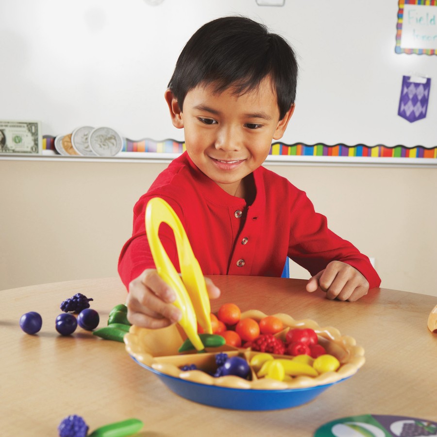 Learning Resources LER6216 Super Sorting Pie – 60 Counters, Tweezers