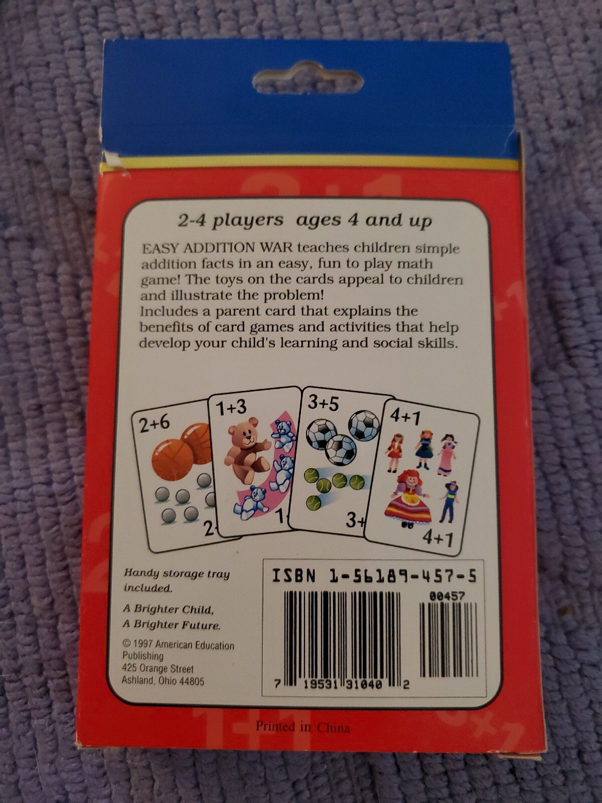 Easy Addition War – Fun & Educational Card Game – 2 to 4 Players – Ages 4 and Up