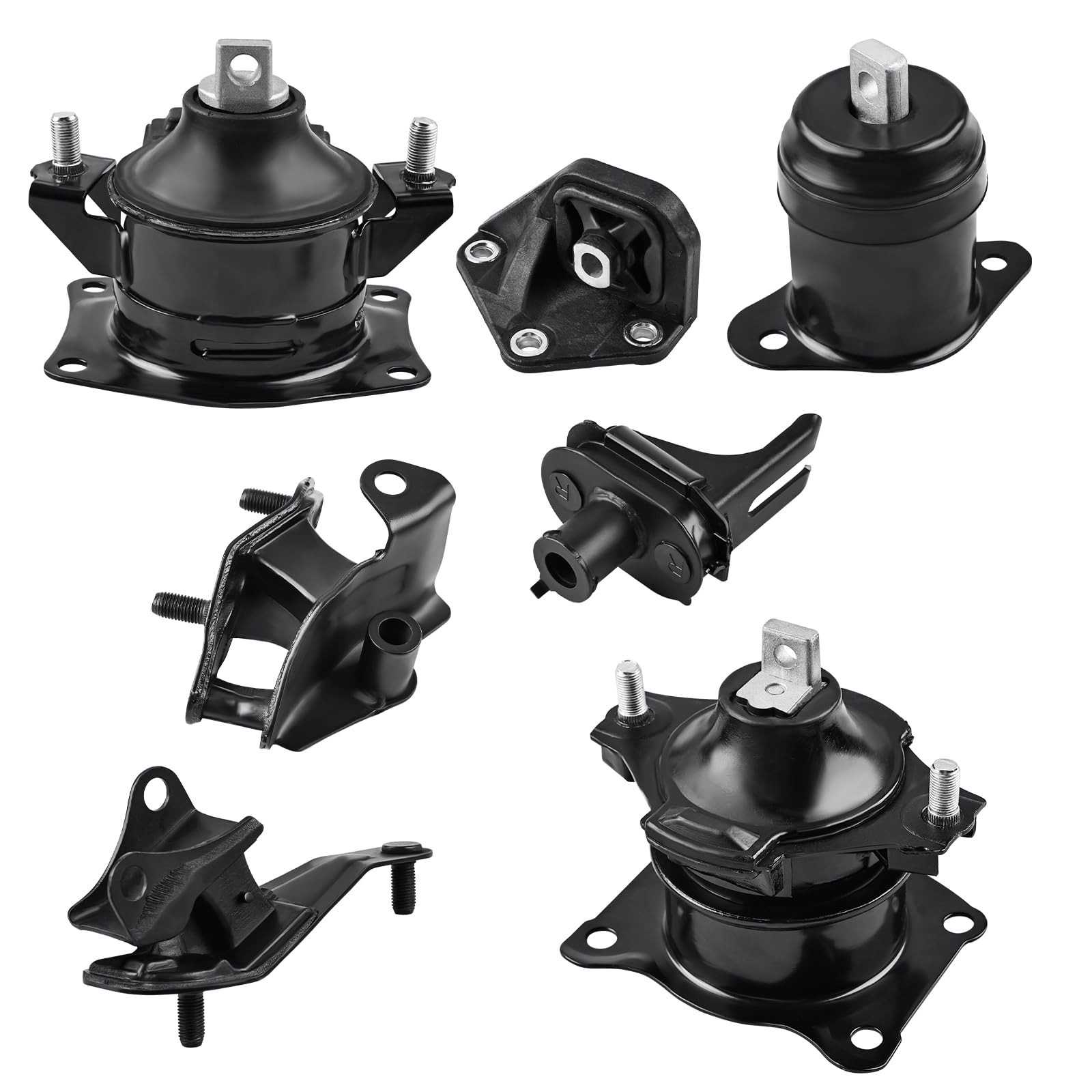 JDMON 7Pcs Engine Motor & Transmission Mount Kit Replacement for Acura Black