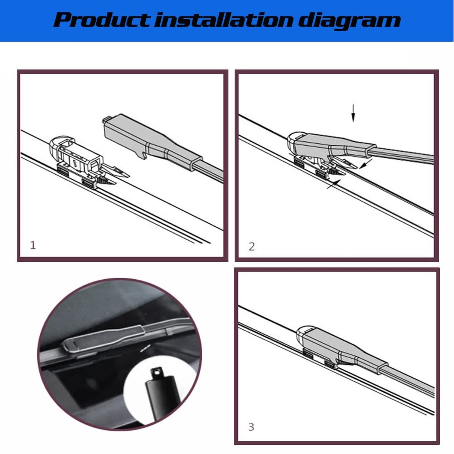 Pair 22″ Original Equipment Replacement Windshield Wiper Blades For 2008-2013…