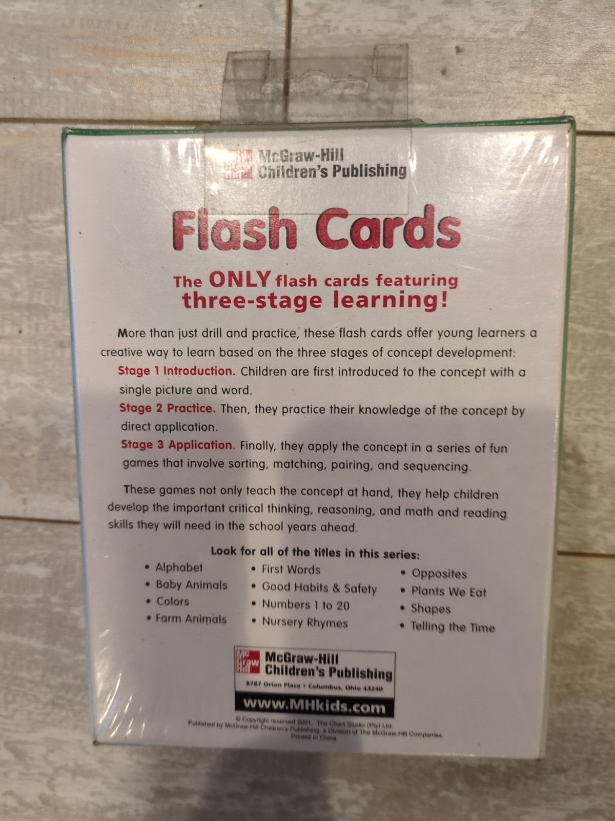 McGraw-Hill Nursery Rhymes Flash Cards 2001 New In Box, Sealed