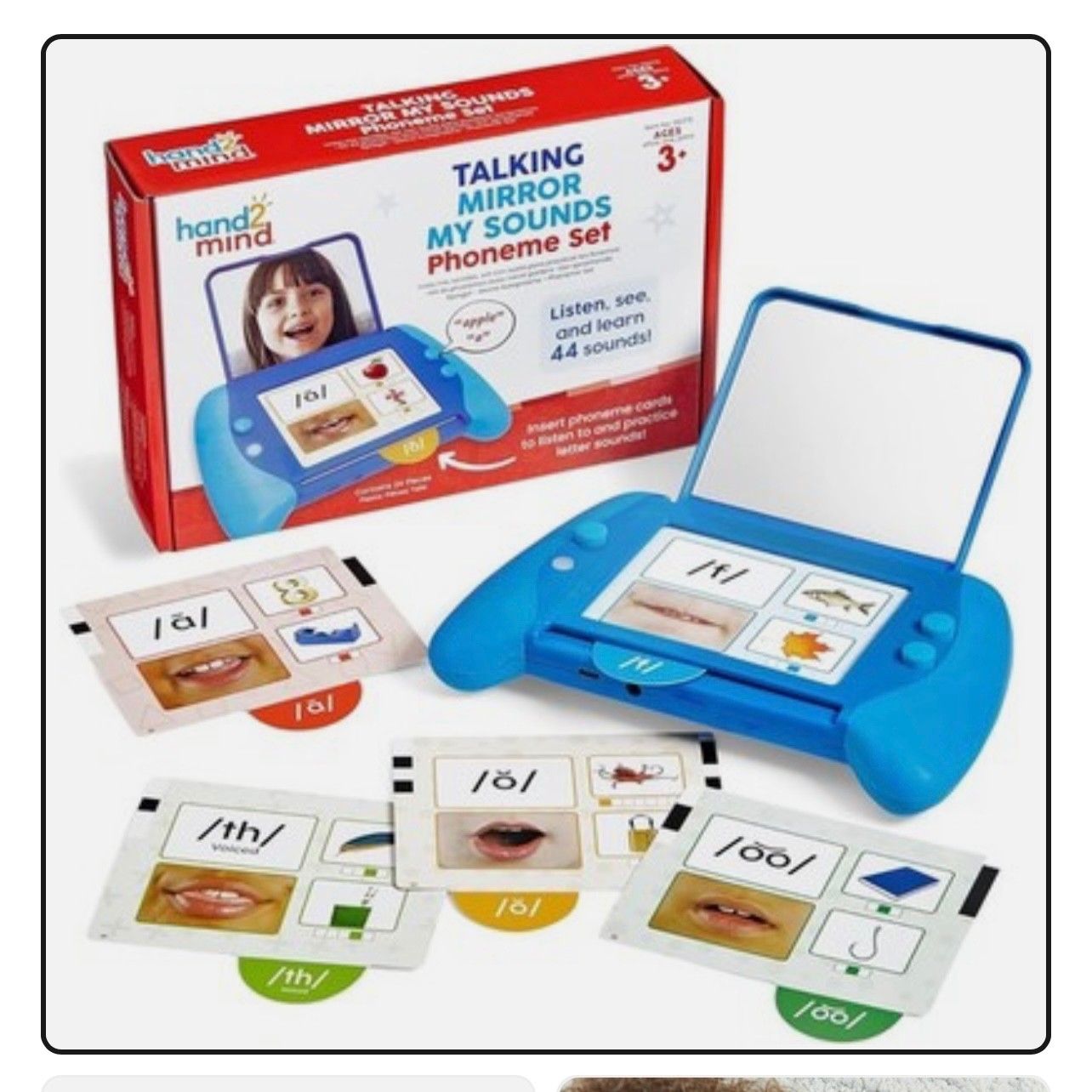 hand2mind Talking Mirror My Sounds Phonemic Awareness & Speech Therapy Game Set