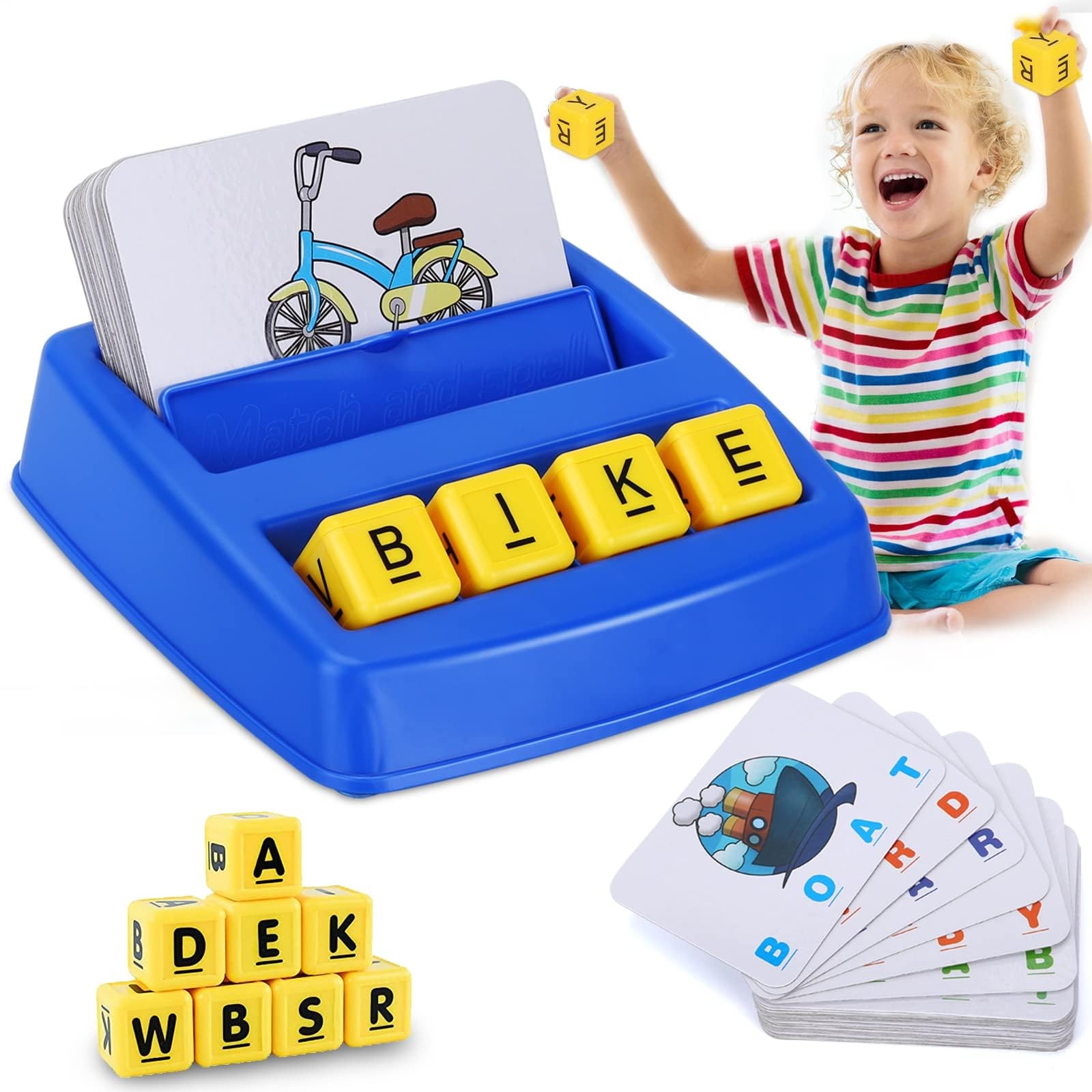 Matching Letter Spelling Games for Kids – Educational Learning Toys for 4 5 6…
