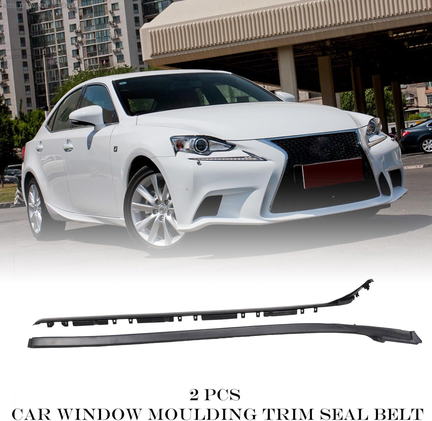 Driver and Passenger Side Windshield Moulding Kit Compatible with 2006-2013