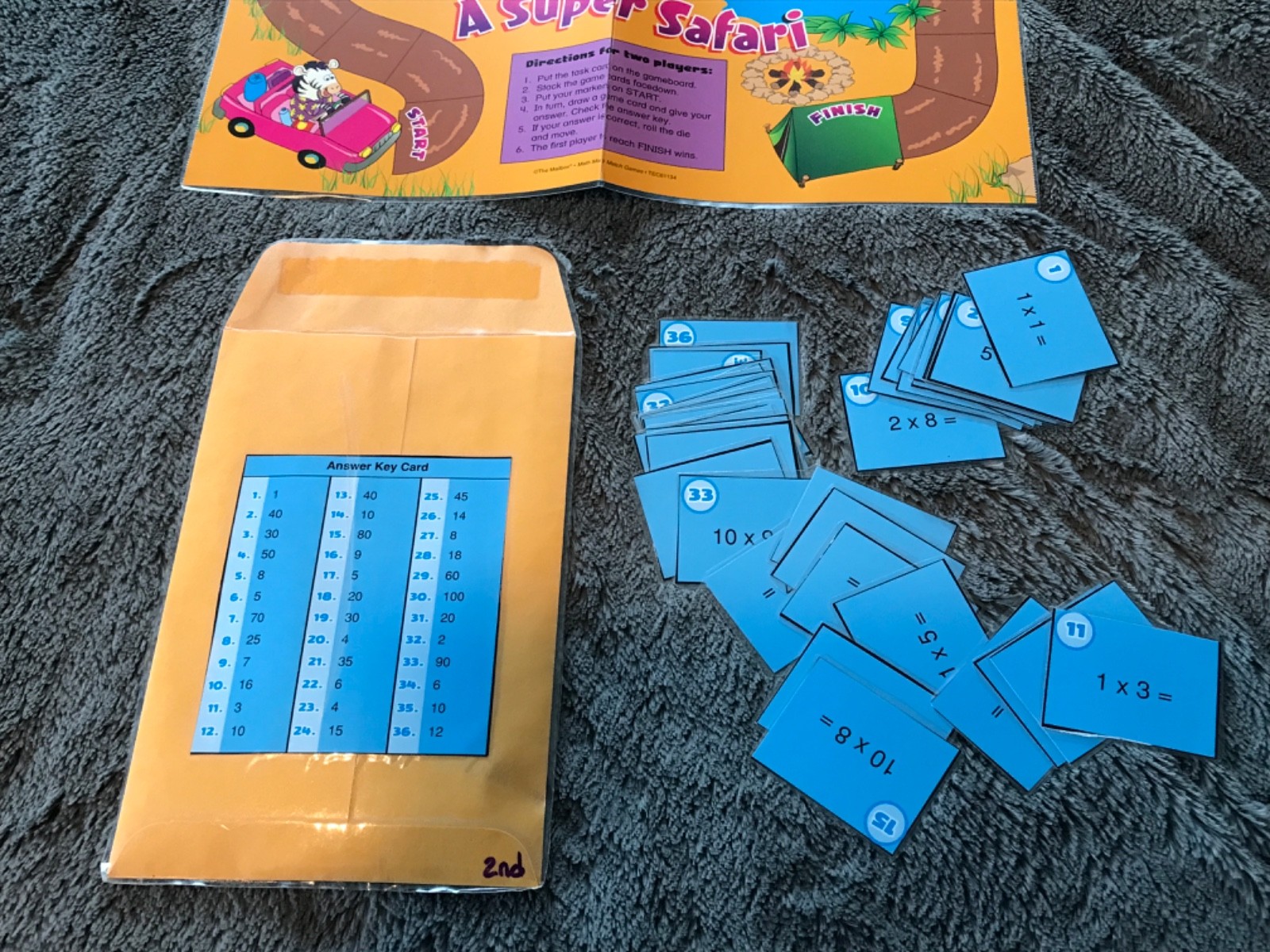A super Safari! Multiple math file folder game grade 2