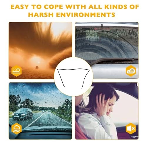 51317027916 Rear Windshield Upper Moulding Seal Rubber, Compatible with BMW 5