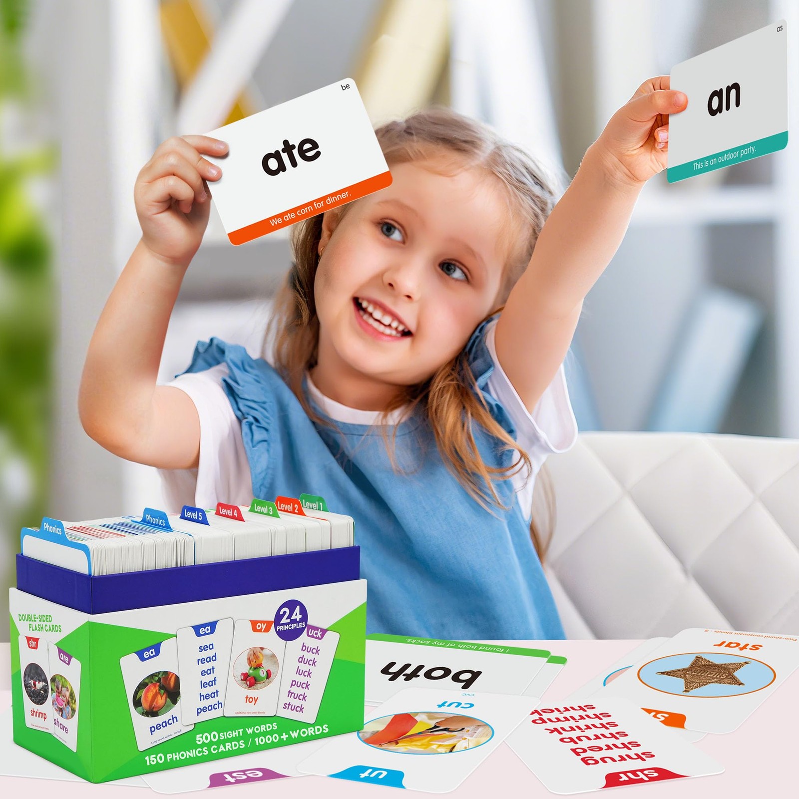 650 Sight Words & Phonics Flash Cards, Learn to Read CVC, Blends, Long Vowel …