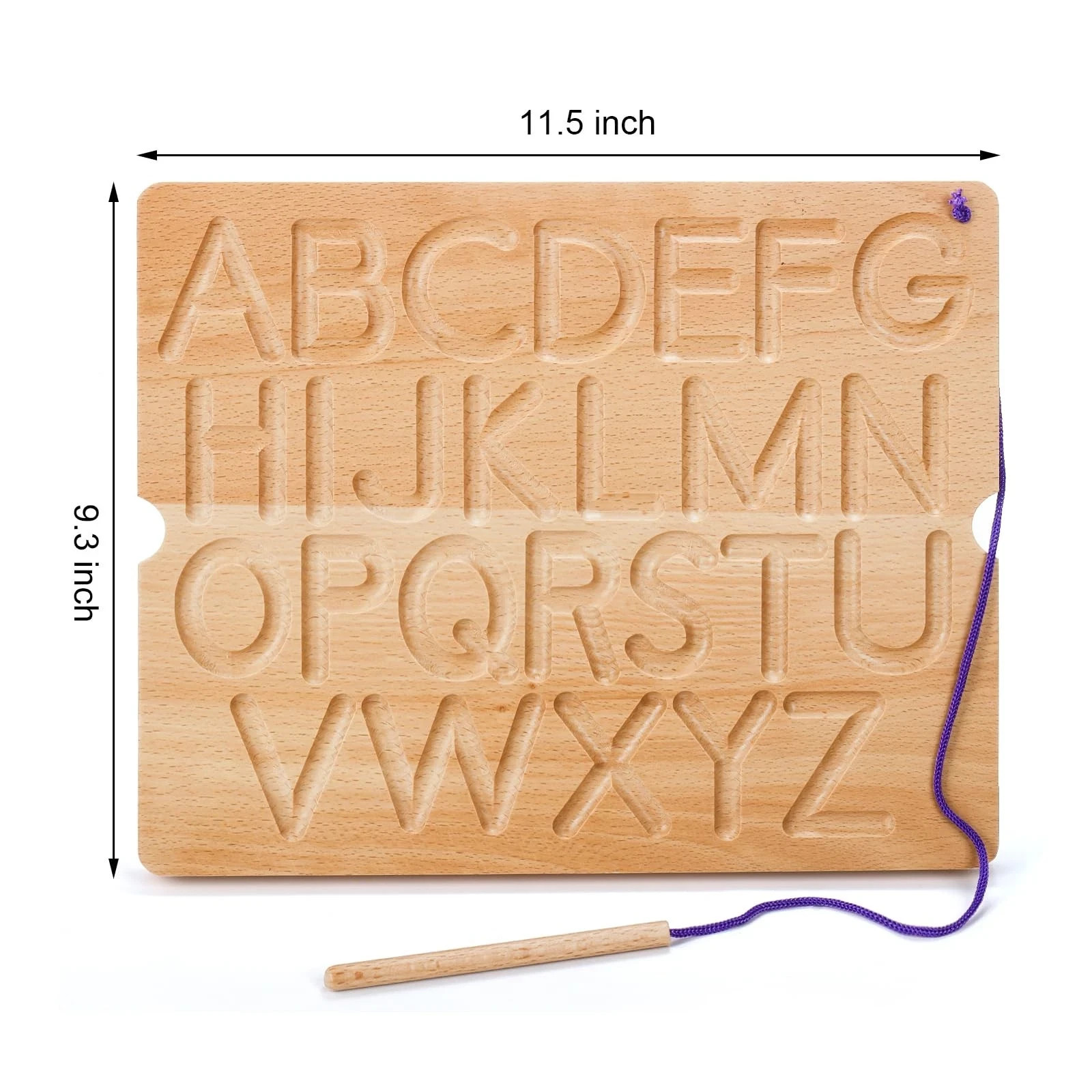Number & Letter Tracing Board, Wooden Alphabet Learning Montessori Toys for K