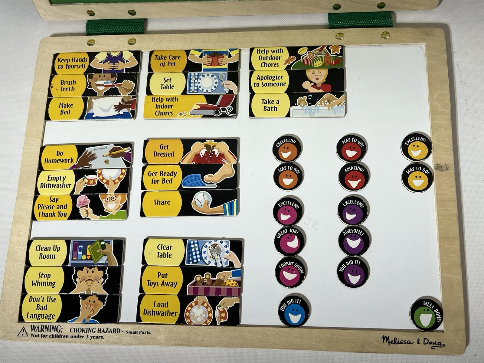 Magnetic Responsibility Chore Chart Board Calendar Melissa & Doug