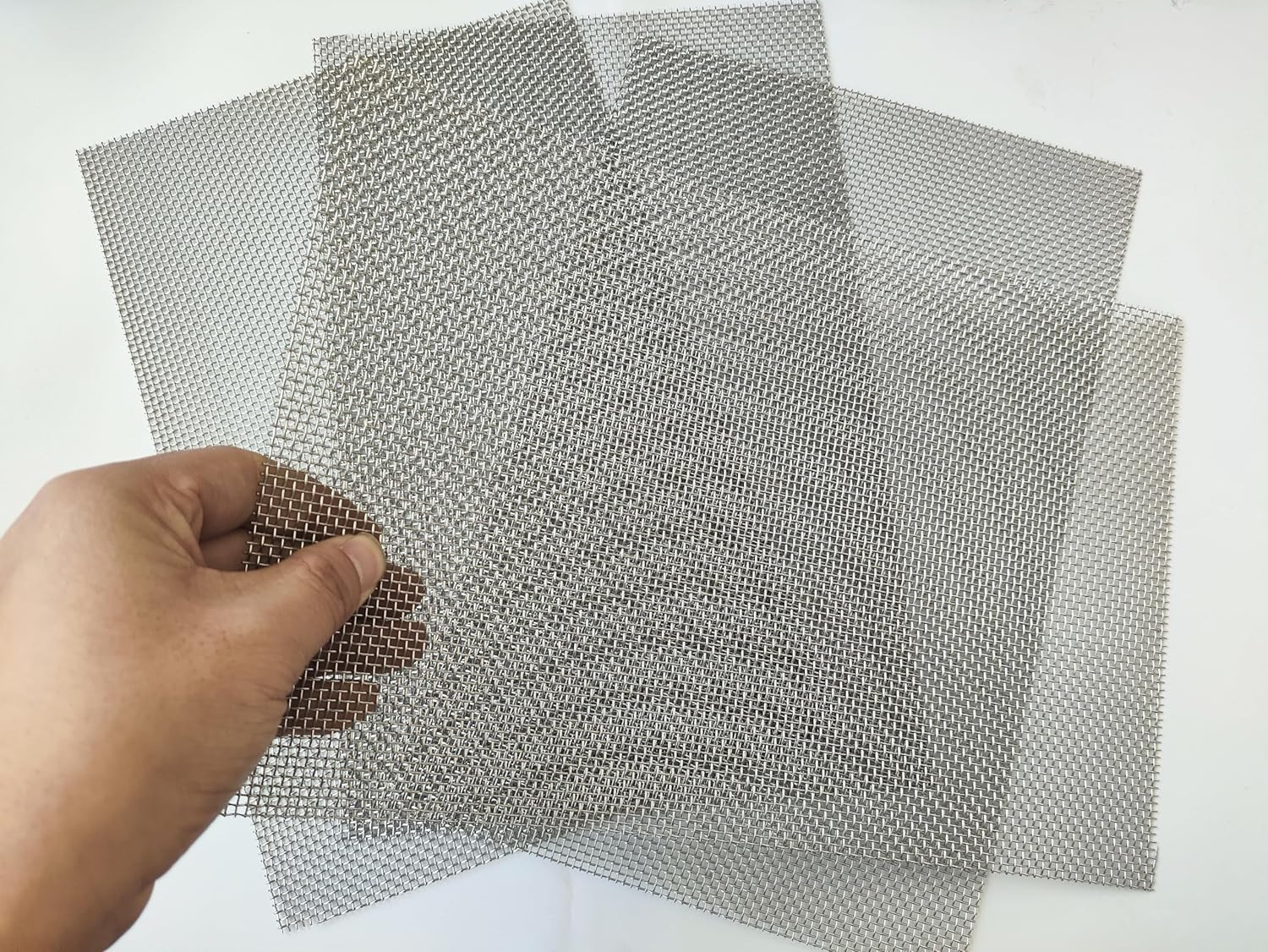 4 Pack Stainless Steel 10 Mesh Sheets 12×8 Inch 0.7mm Wire DIY Cage Vent BBQ
