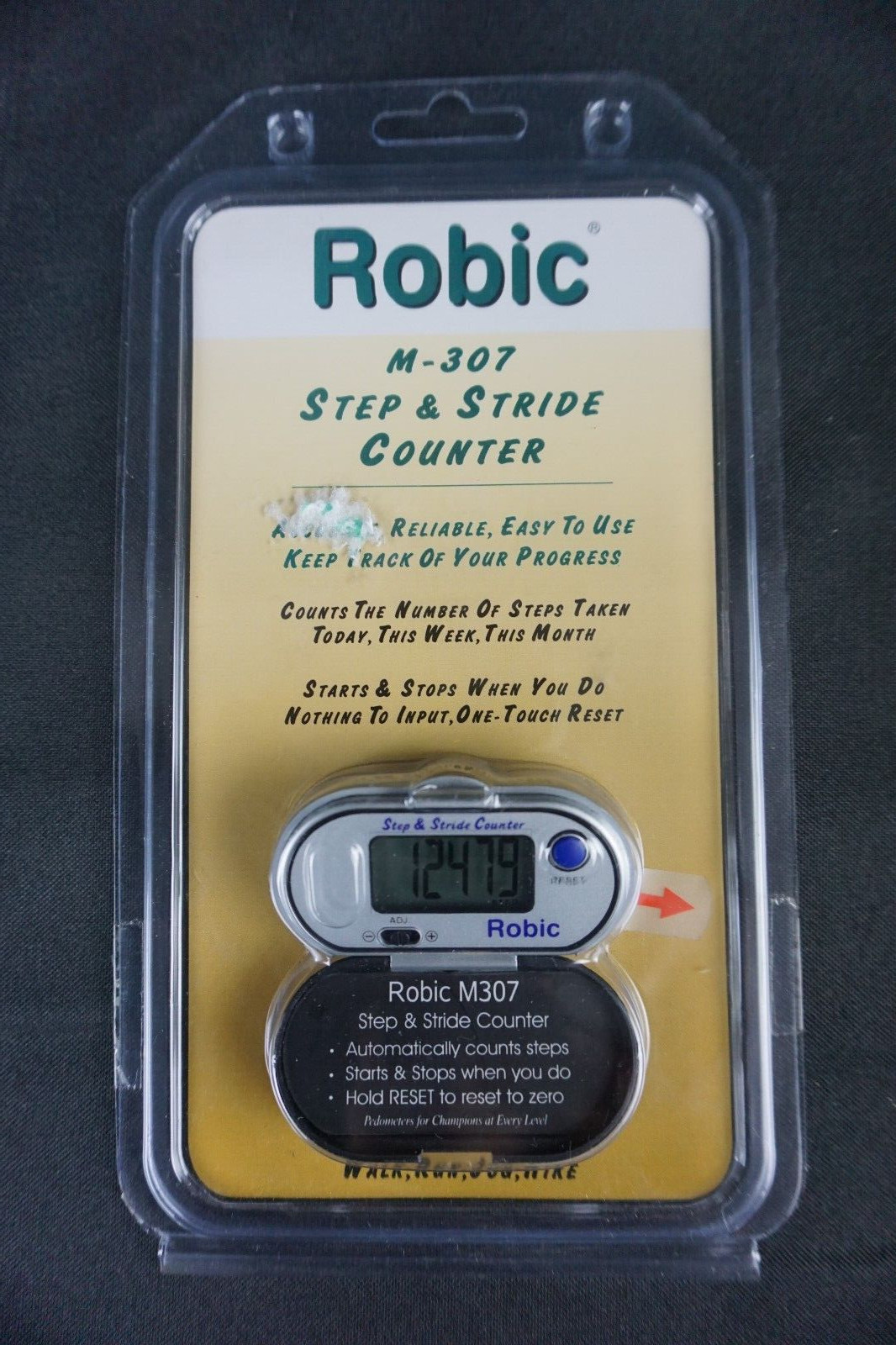Robic M307 Step & Stride Counter Grey New