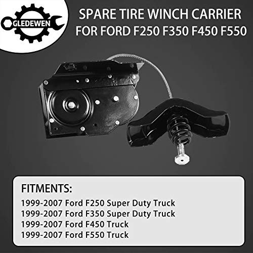 Spare Tire Hoist Spare Tire Winch Carrier | for 1999-2007 Ford F250 F350 Super