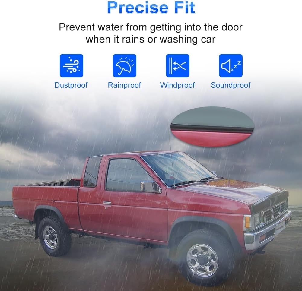 JDMON Weatherstrip Windows Trim Compatible with 1986-1994 Nissan Pickup D21