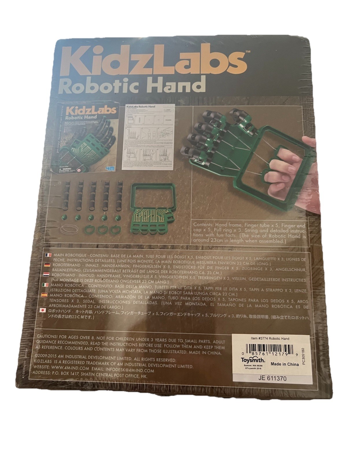 KidzLabs Robitic Hand STEM Toy Learning Toy Realistic Gripping New In Box