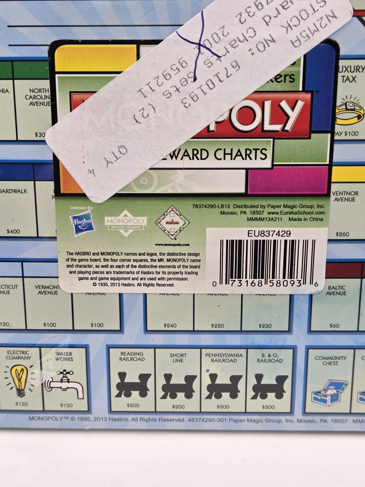 Eureka Monopoly Mini Reward Charts & Stickers Set Classroom Teacher Incentive