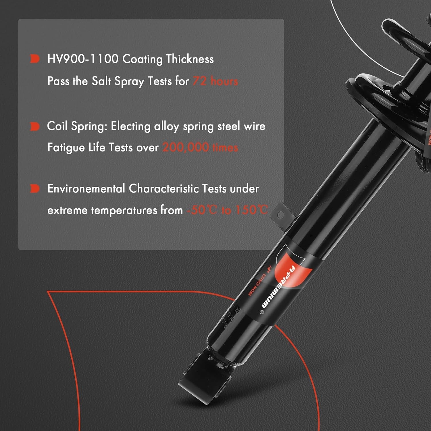 A-Premium Front Struts Compatible Lexus IS250 IS350 2006 2013