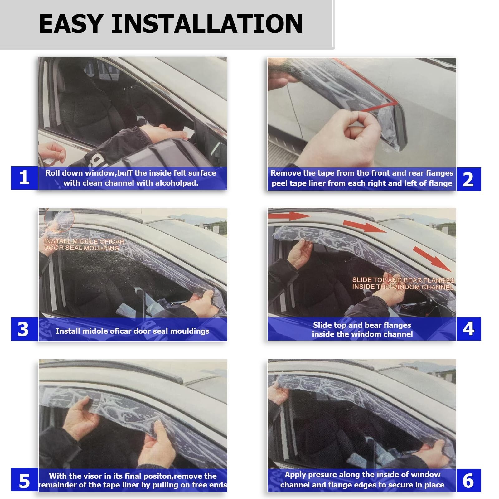 in-Channel Extra Durable Rain Guards Fit for Chevy Silverado/GMC Sierra 1500 …