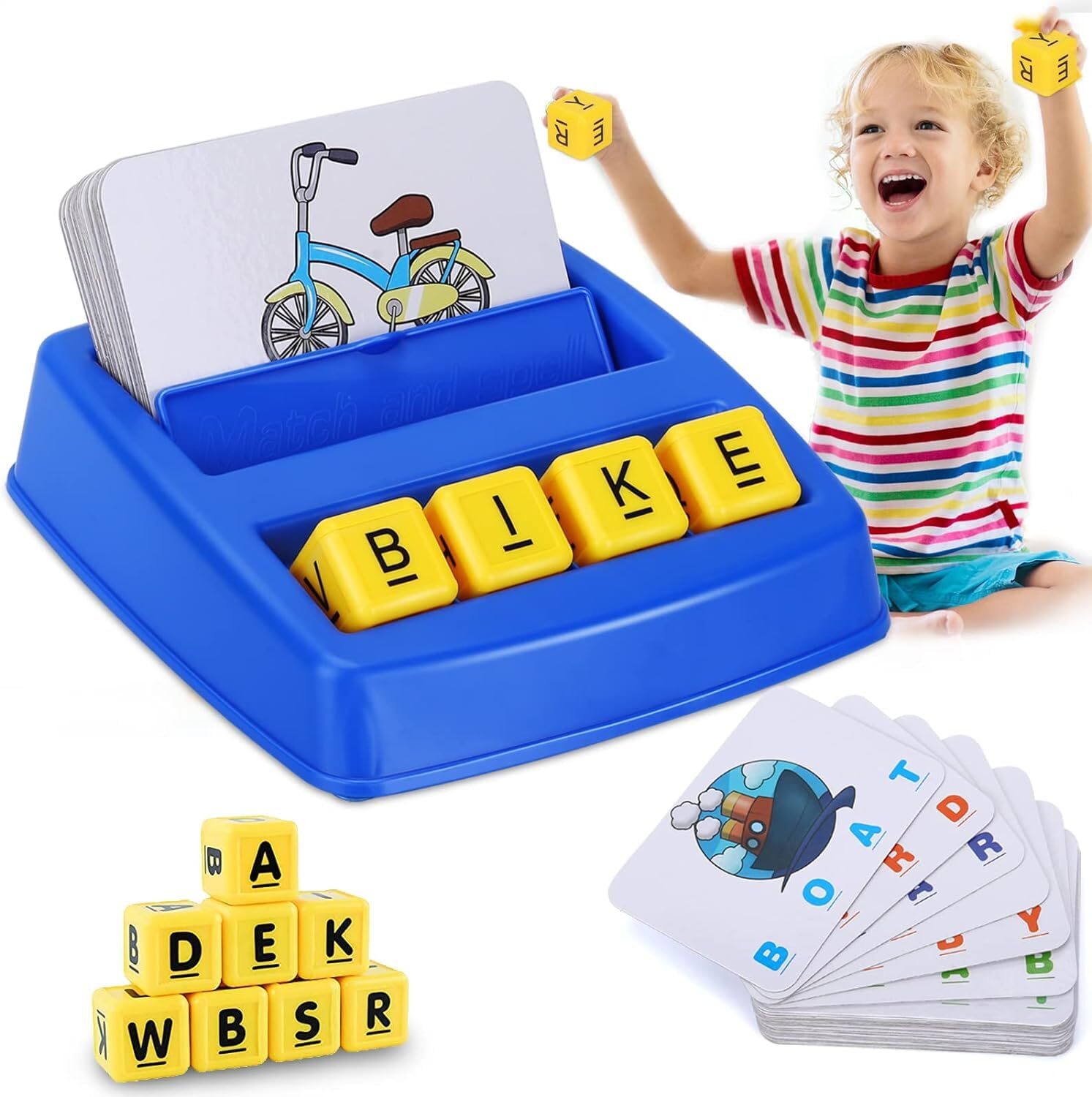 Matching Letter Spelling Games Educational Learning Toys for Kids Boys Girls