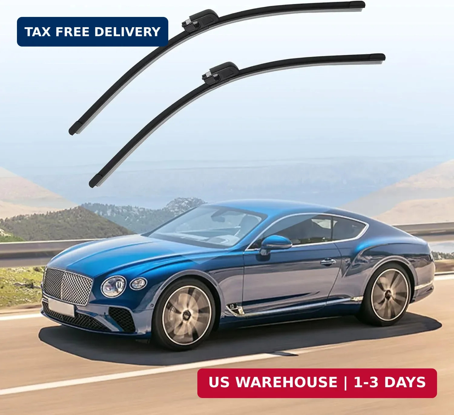 1 Set Windshield Wiper Blade Compatible with Bentley Continental Gt Gtc &