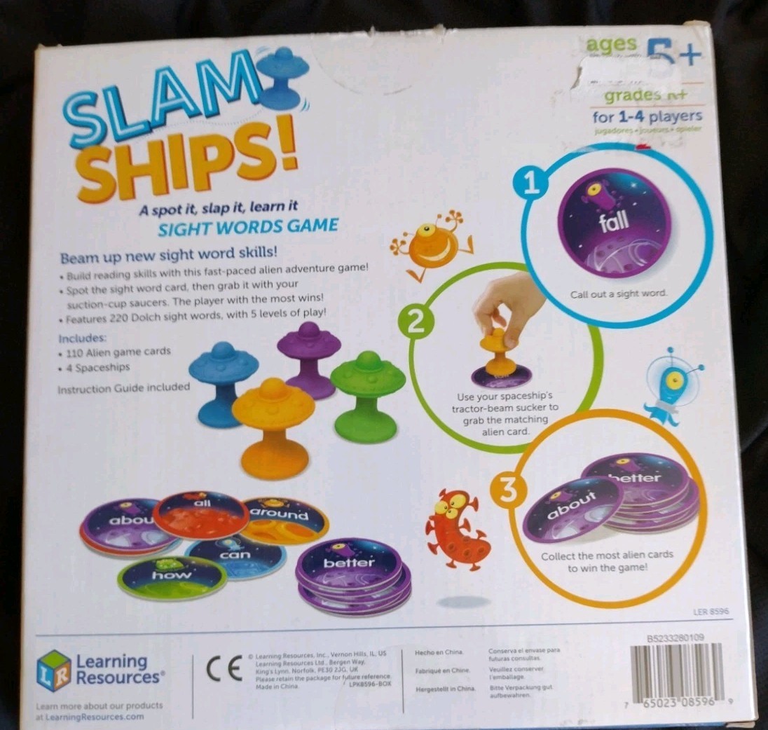 Learning Resources Slam Ships Sight Words Game for Vocabulary and Reading