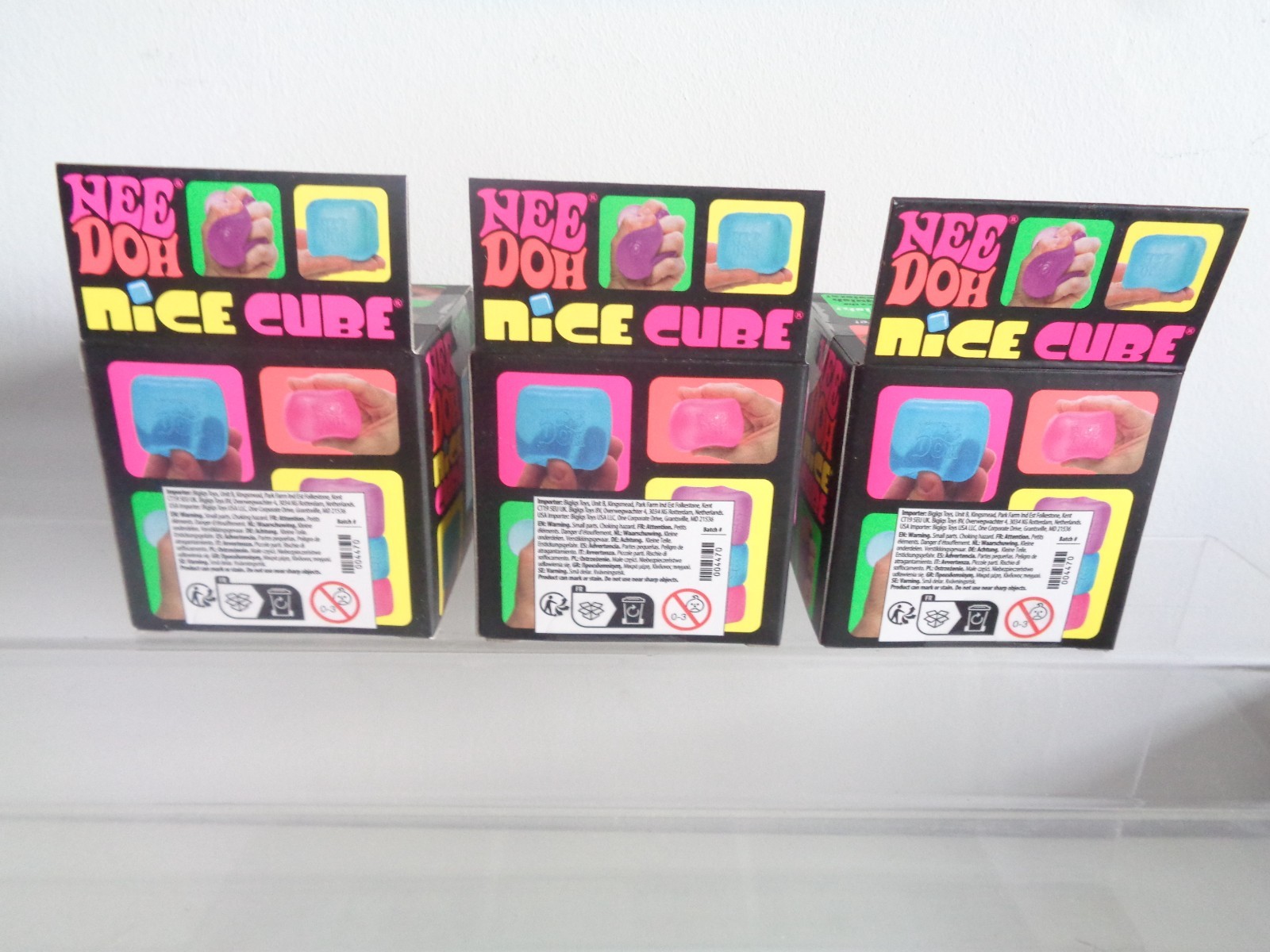 GENUINE Needoh Nice Cube 6cm Fidget Stress Relief Toy Choose Colour