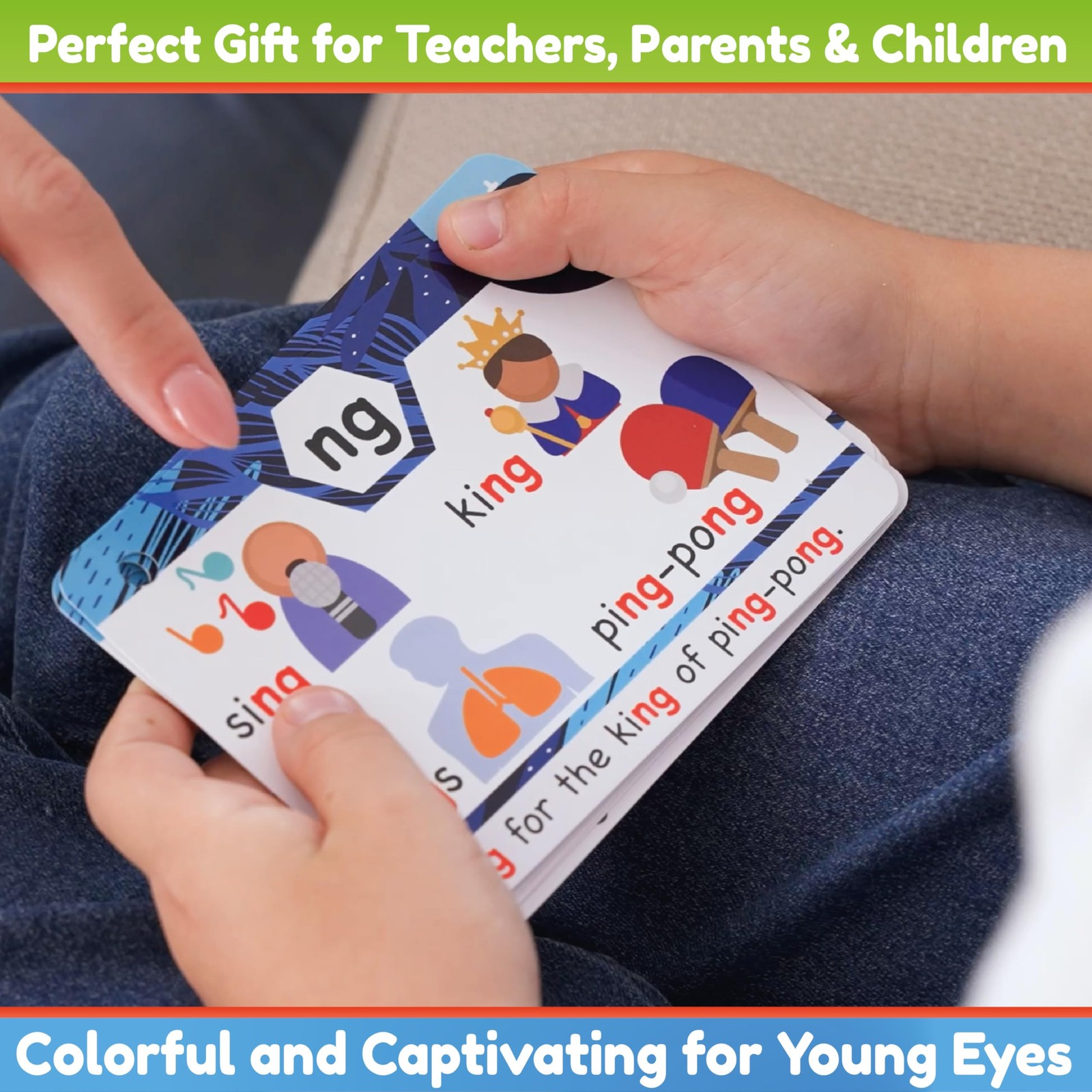 Phonics Flash Cards for Kids Ages 4~8, 20 Stages, Learn to Read