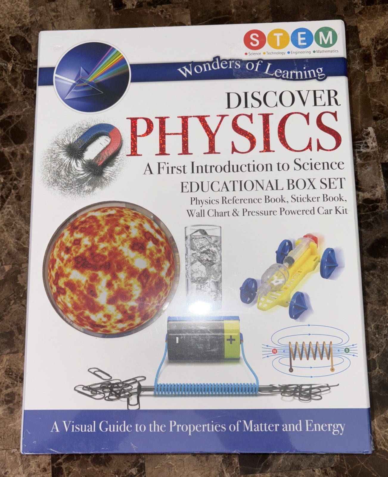 Wonders of Learning: Physics, Wall Chart & Pressure Powered Car Kit @ S