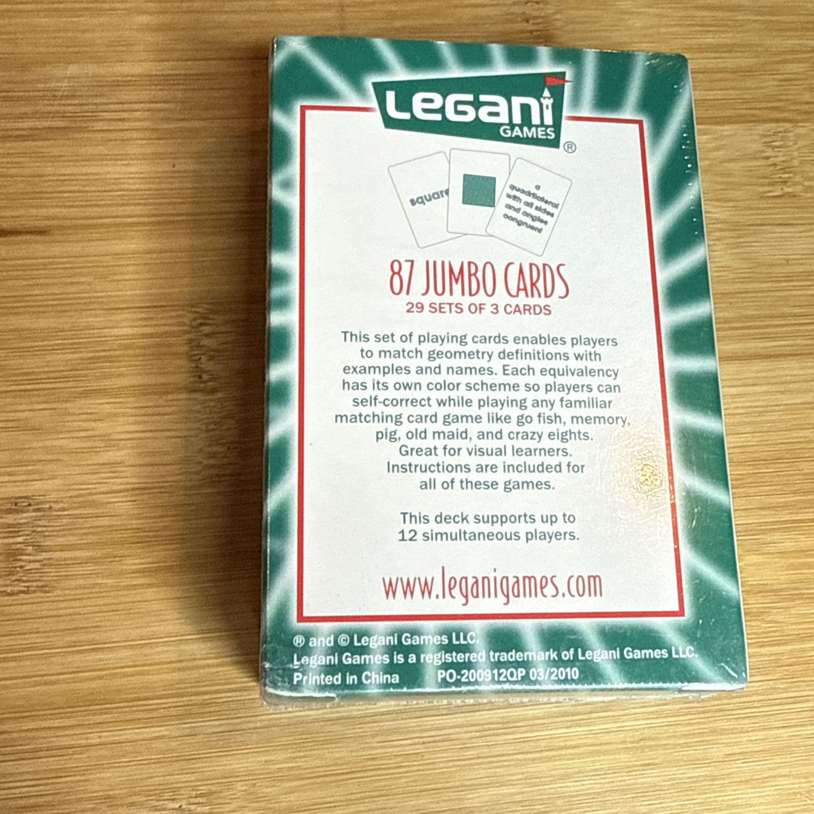 Legani Geometry Definition Playing Cards Master Definitions Middle School NEW