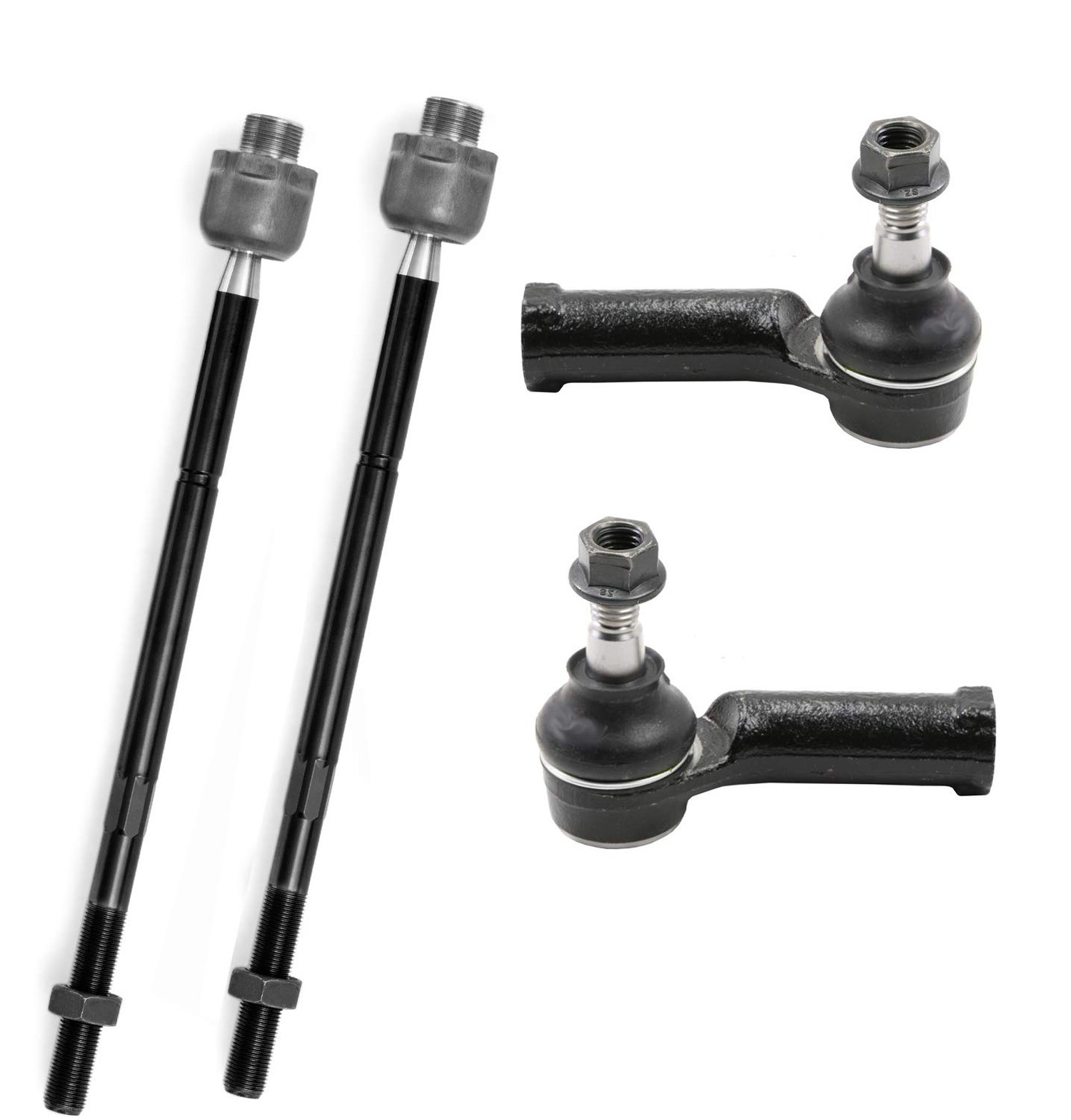 4PC Inner/Outer Tie Rod Ends FITS 2011-2019 Ford Fiesta