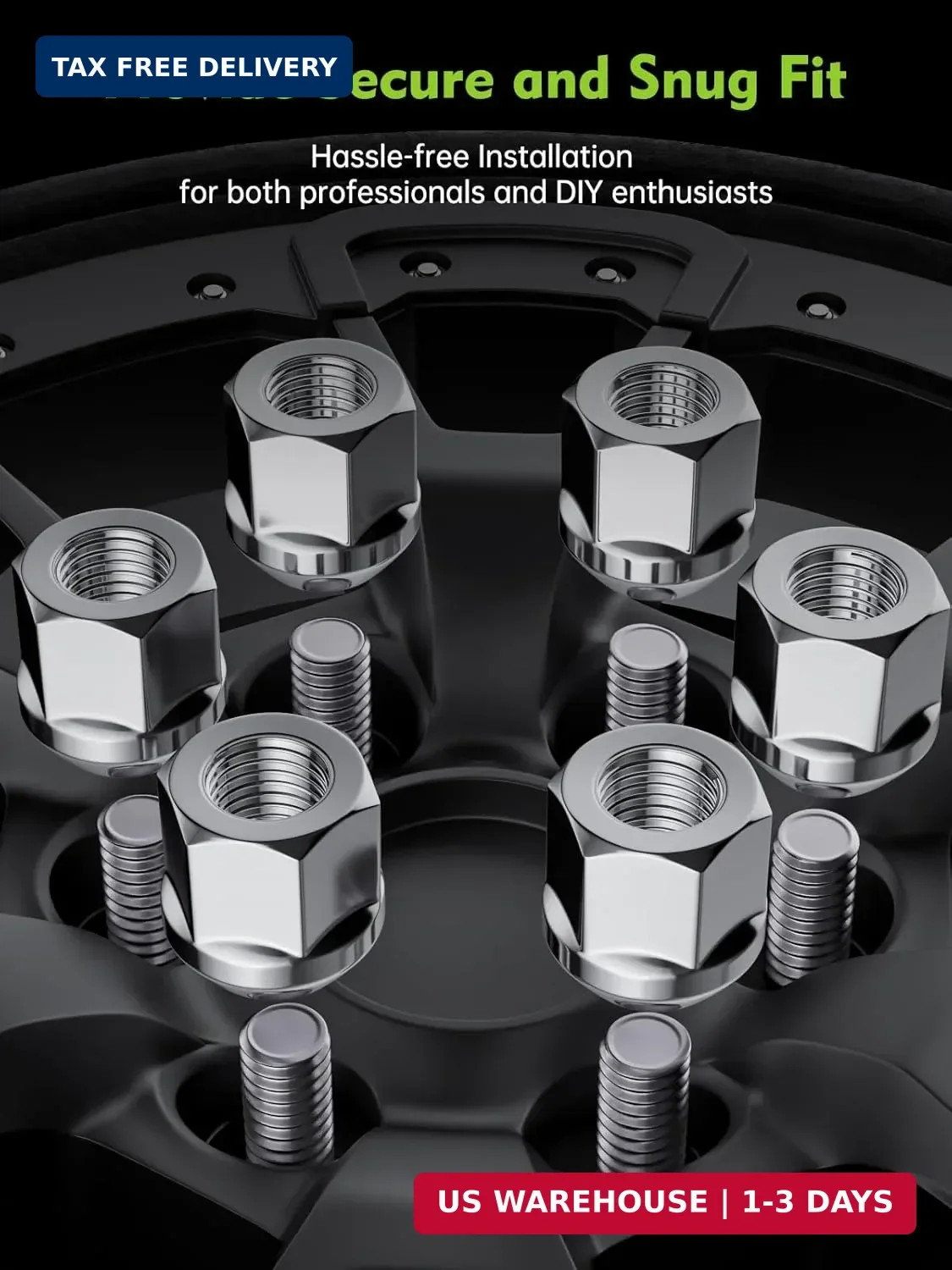 AUTOPTIM M14x1.5 24PCS Open End Lug Nuts – Replacement Chevy Silverado 1500 Taho