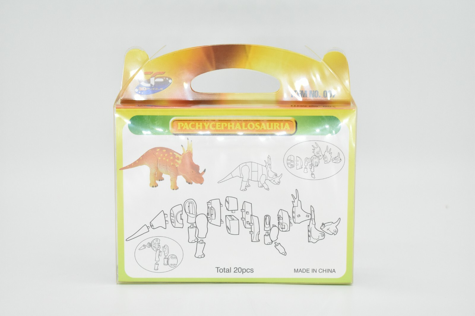 Styracosaurus Dinosaur, 3D Puzzle Very Nice Plastic Replica 4″ long – F3047 B33