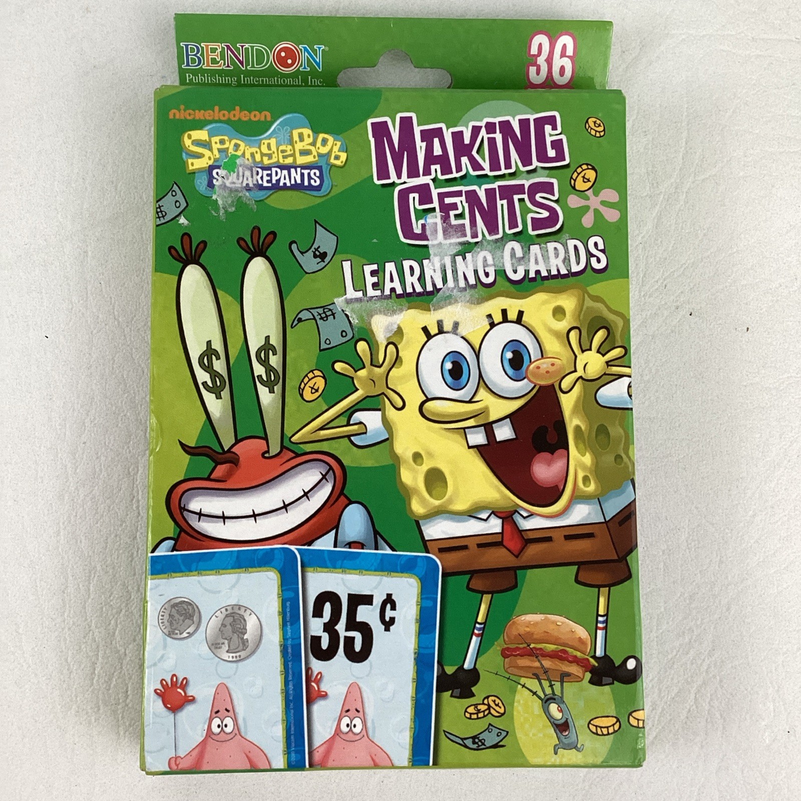 SpongeBob SquarePants Making Cents Learning Cards Money Change Nickelodeon